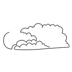 One Continuous Line Drawing Of Cloud