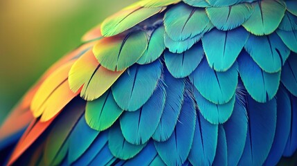 Fototapeta premium Vibrant Bird Feather Patterns