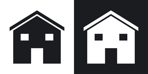 House icons. solid style vector