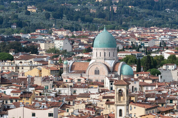 Obraz premium View of the Great Synagogue of Florence, Italy