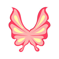 ethereal fairy wings cartoon. magical delicate, fantasy enchanted, gossamer translucent ethereal fairy wings sign. isolated symbol vector illustration