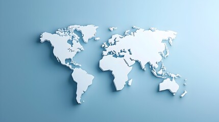Innovative abstract design depicting the interconnected global financial landscape and growth patterns using a minimalist world map visualization