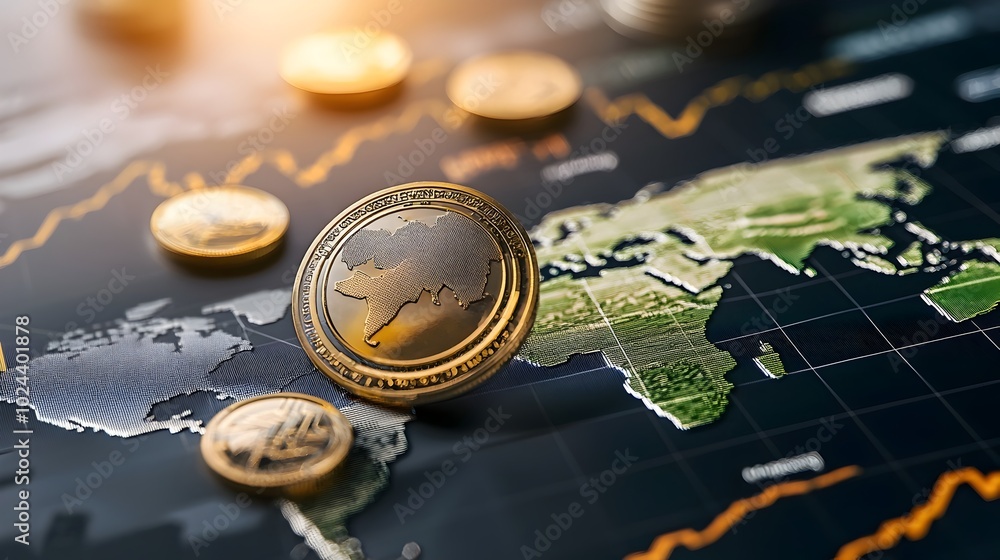 Poster international currency exchange board with fluctuating rates display digital financial dashboard sho