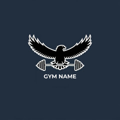 Obraz premium eagle logo, gym logo, fitness logo, vector logo, sports logo, eagle gym, workout logo, personal trainer logo, athletic logo, strength logo, training logo, health logo, bodybuilder logo, weightlifting 