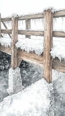Naklejka premium Whispers of Ice, Frost