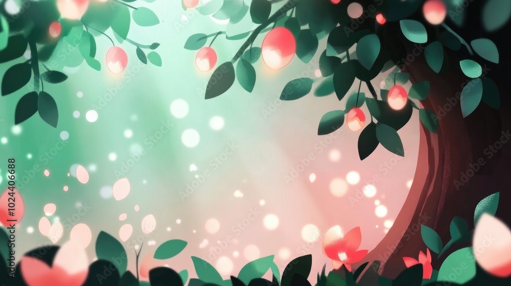 Poster bokeh with blurred lights