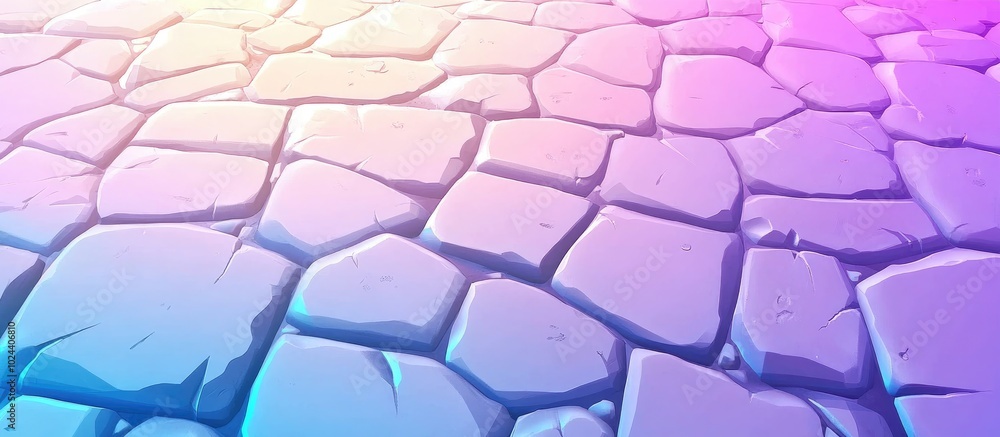 Poster close up detail blank empty light age history art style hard solid basalt slab build brick floor des