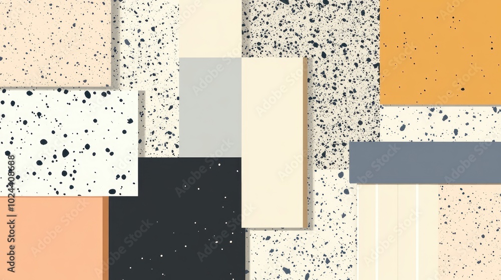 Poster a wall of modern finishes simple and basic contemporary material background or backdrop with copy sp