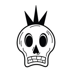 Punk Skull Illustration