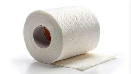 Fototapeta premium Toilet paper isolated on white background with reflection