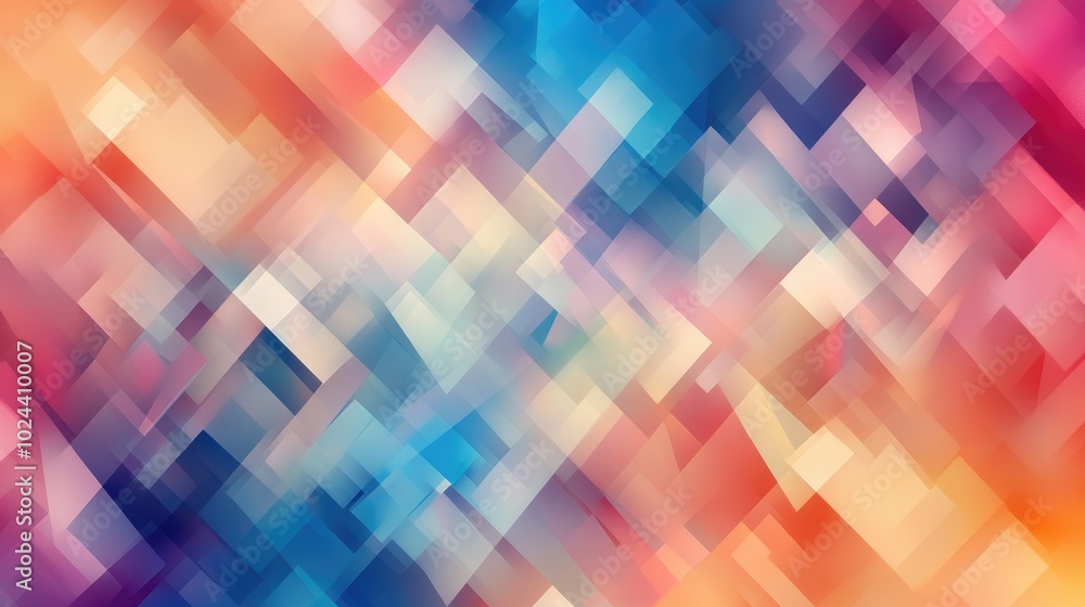 Poster Abstract geometric texture with a modern blurred background featuring a gradient illustration and motion pattern suitable for wallpapers interior use ornaments or creative design projects