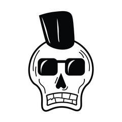 Punk Skull Illustration