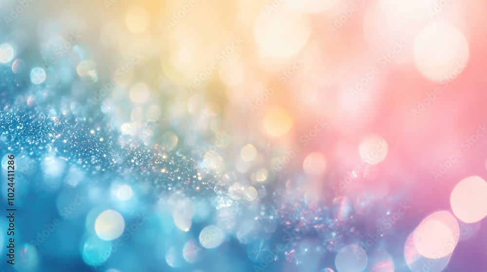 Aufkleber Abstract pastel rainbow background featuring vivid colors and soft bokeh lights creating a refreshing and dreamy summer texture Ideal for various creative projects