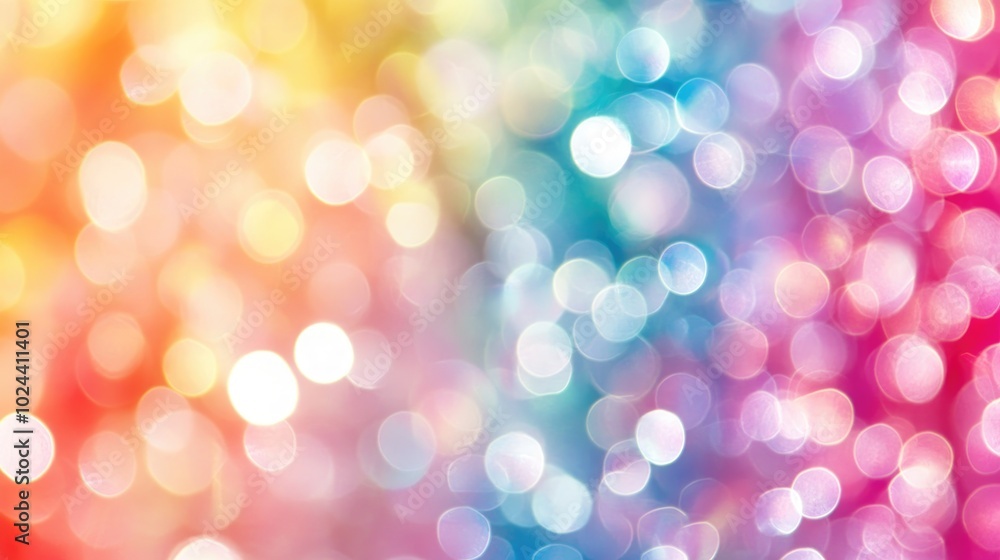 Aufkleber Abstract pastel rainbow background featuring vivid colors and soft bokeh lights creating a refreshing and dreamy summer texture Ideal for various creative projects