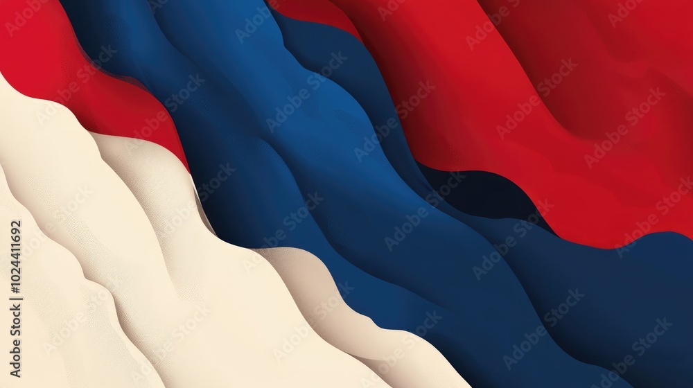 Poster abstract design featuring a flag inspired concept suitable for brochure covers or posters designed a
