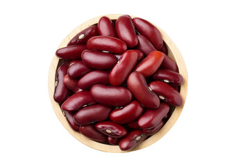 red kidney beans isolated on transparent or white background