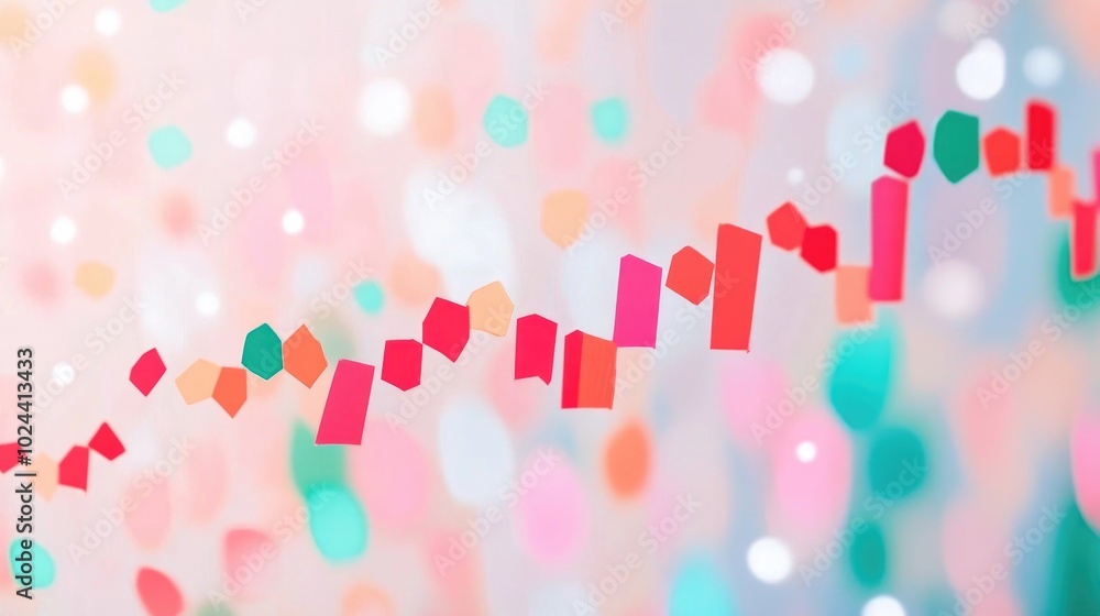 Poster blurred stock market graph on abstract backdrop