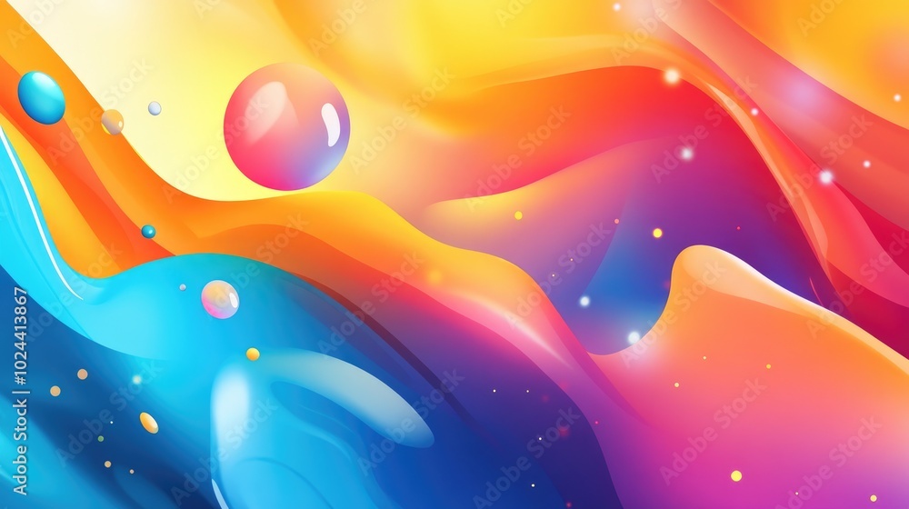 Poster Colorful liquid background design featuring fluid gradient shapes Abstract compositions for modern poster designs Eps10 vector illustration
