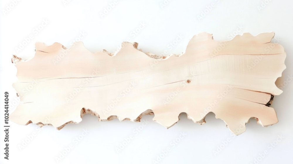 Poster birch bark displayed on a white background