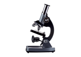 Small Microscope isolated on transparent or white background