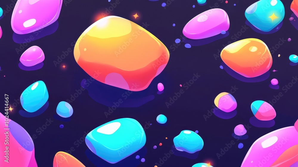 Poster colorful pebbles background for use in banners postcards and book illustrations ideal for various de