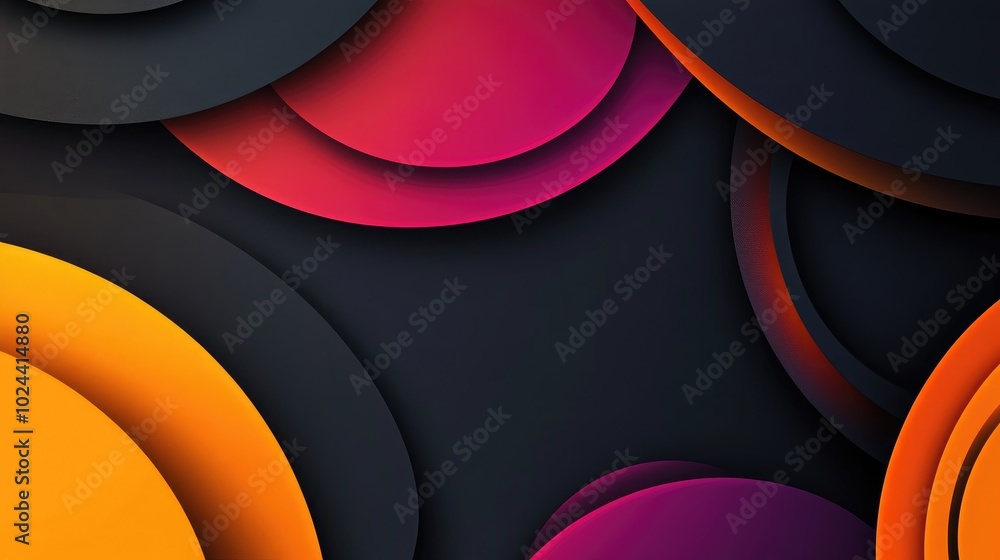 Poster 10 abstract backgrounds featuring diverse colors and shadows showcasing a half circle design beneath a semi circular decorative element