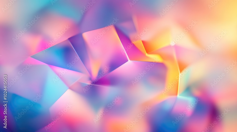 Aufkleber Abstract geometric texture featuring a colorful blurred background ideal for gradient wallpapers wave illustrations and fantasy patterns in graphic presentation or fashion design