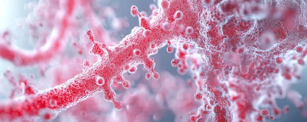 A zoomed-in 3D view of the kidney's renal cortex, showing the microscopic nephron structures and their role in filtering blood.