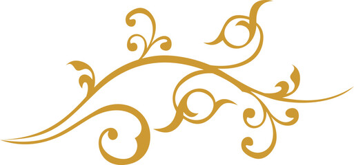 Swirl Floral Gold Ornament