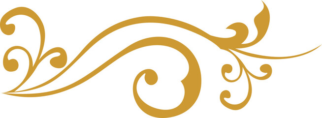 Swirl Floral Gold Ornament