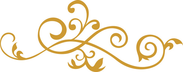 Swirl Floral Gold Ornament