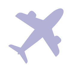 A flying airplane representing travel, aviation, or air transportation