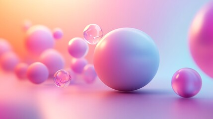 Abstract colorful background with spheres.