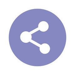 Share vector icon design in modern style, user interface icon