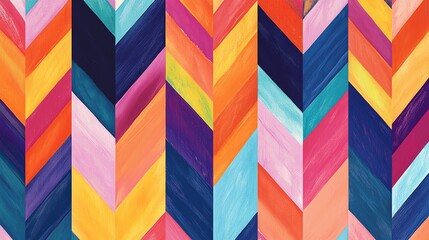 Abstract colorful chevron pattern background.