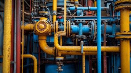 Power plant guts: equipment, cables, piping