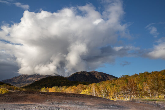 clouds over the mountain