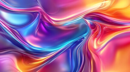 Abstract swirling liquid with vibrant, iridescent colors.