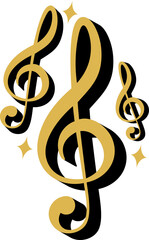 Obraz premium Retro Musical Notes