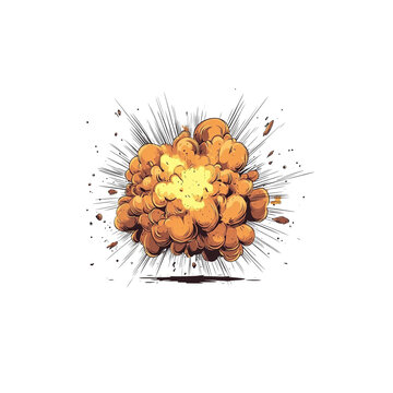 recommend clip art: Cartoon of a clipart style bomb on a white background.