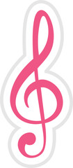 Obraz premium Cute Sticker Musical Note