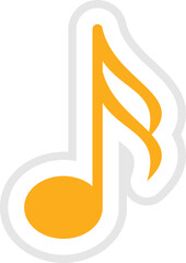 Obraz premium Cute Sticker Musical Note