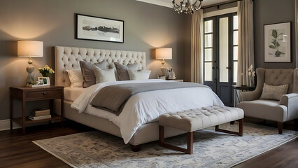 luxury bedroom , generative ai	