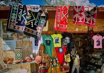Stall selling local stuff in Bosnia