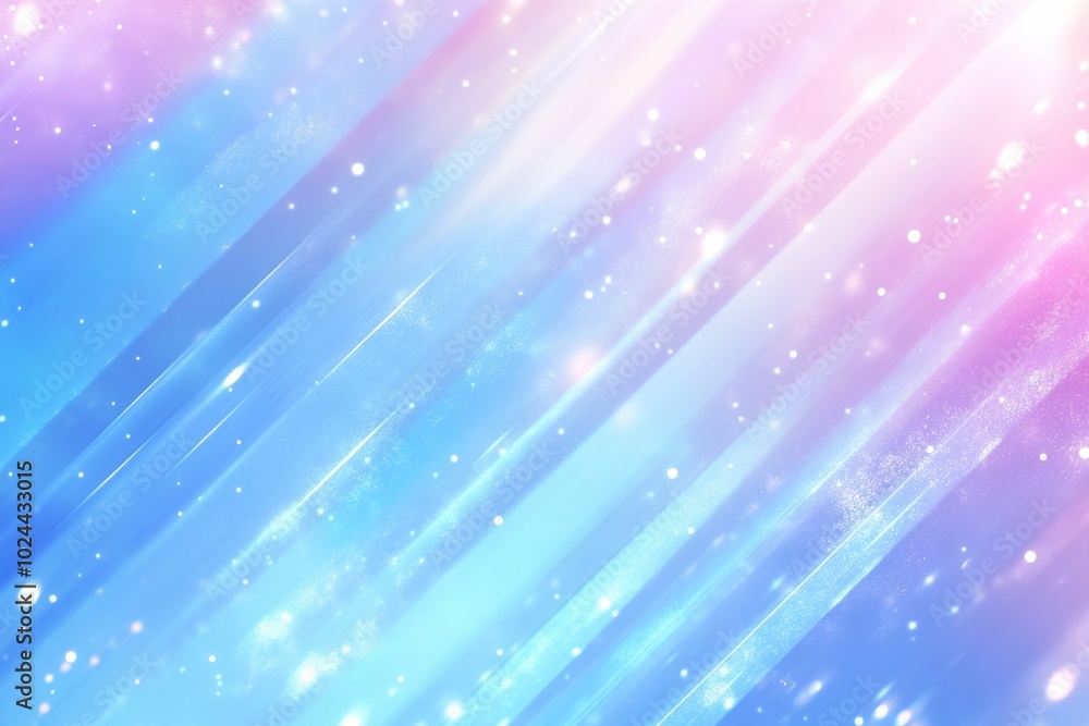 Poster bright and vibrant abstract background featuring blue and white rays with sparkling elements. this d