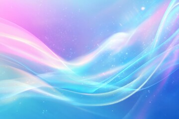soft abstract background featuring flowing waves of blue and pink hues, creating serene and dreamy atmosphere. gentle light rays enhance ethereal quality of image