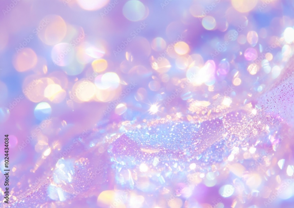 Aufkleber mesmerizing holographic light effect background featuring soft pastel colors and sparkling bokeh. th
