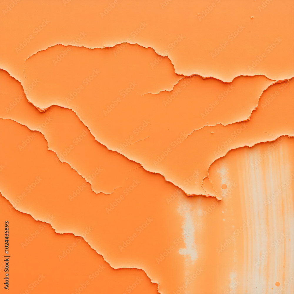 Leinwandbilder clay strokes in warm orange. deep and dynamic abstract composition