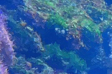 Oil paintings and various flowers, marine creatures, birds, leaves, roses, peonies, chrysanthemums, are beautiful