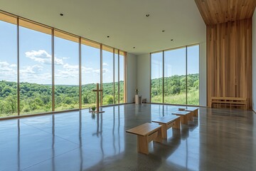 Obraz premium interior church in the park